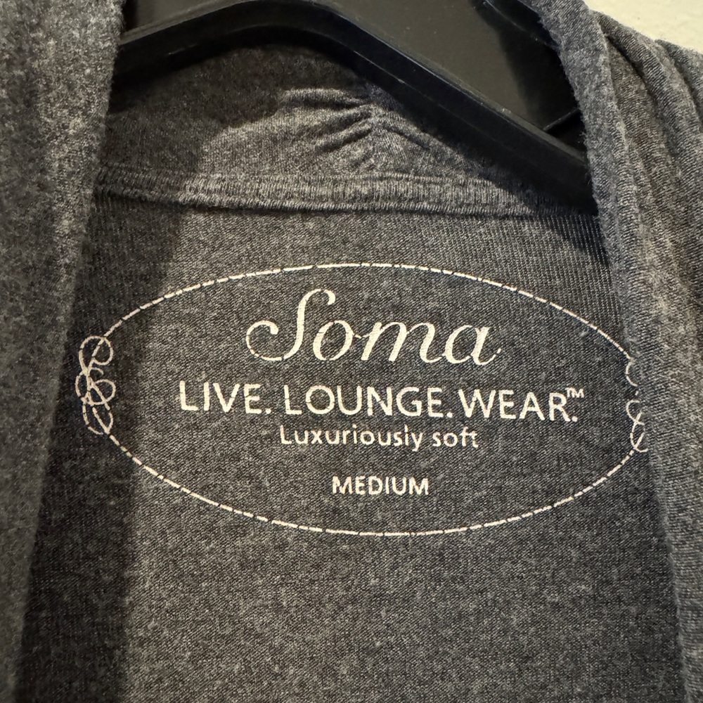 Soma Charcoal Drape Cardigan - Picture 2 of 5